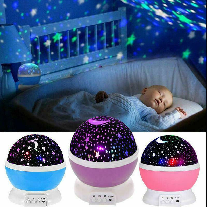 Xmas Gift Toys For 2-10 Year Old Kids Led Night Light Star Moon Constellation Us