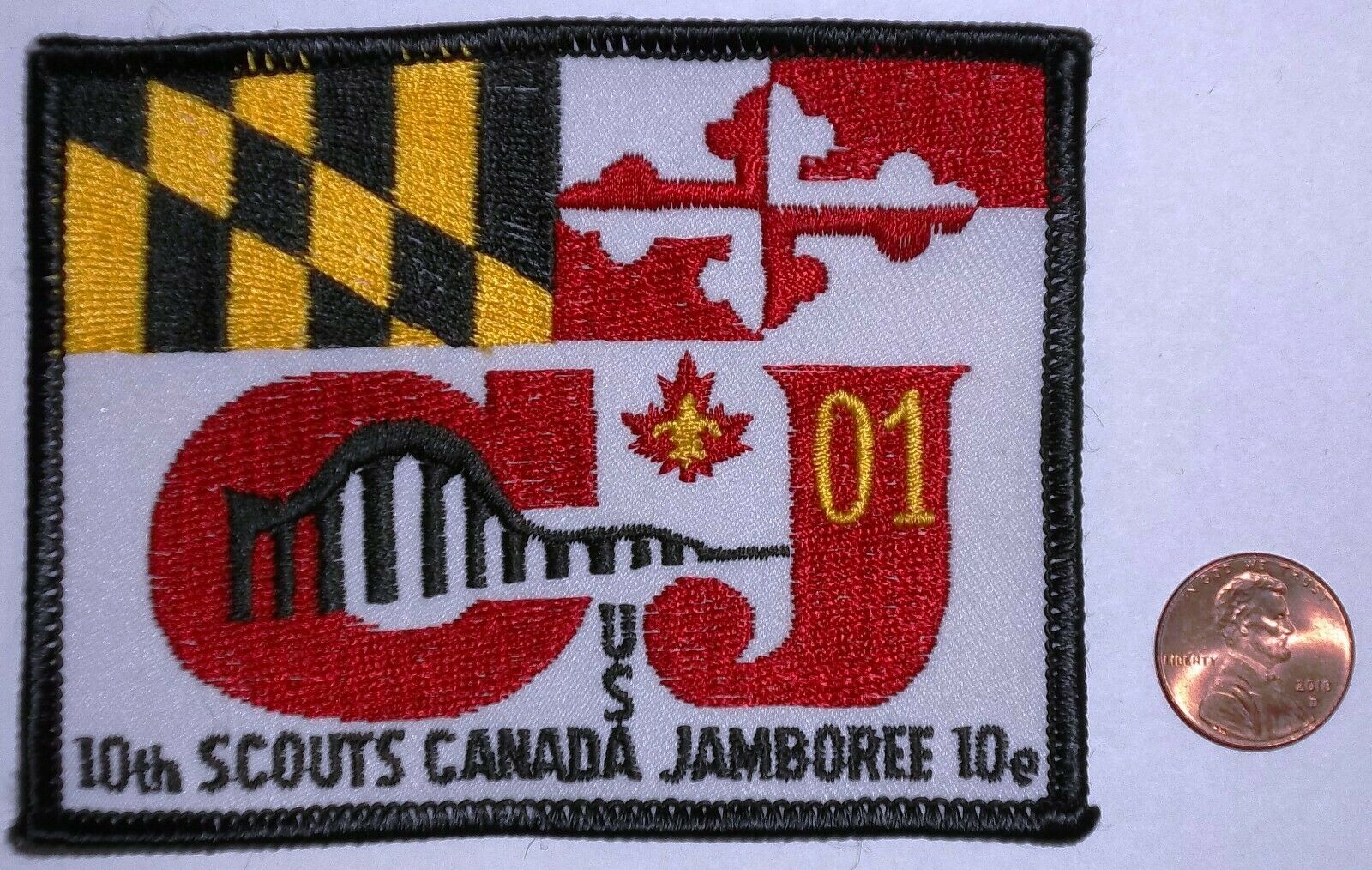 Bsa Bsc 2001 10th Scouts Canada Canadian Jamboree Contingent Pocket Patch