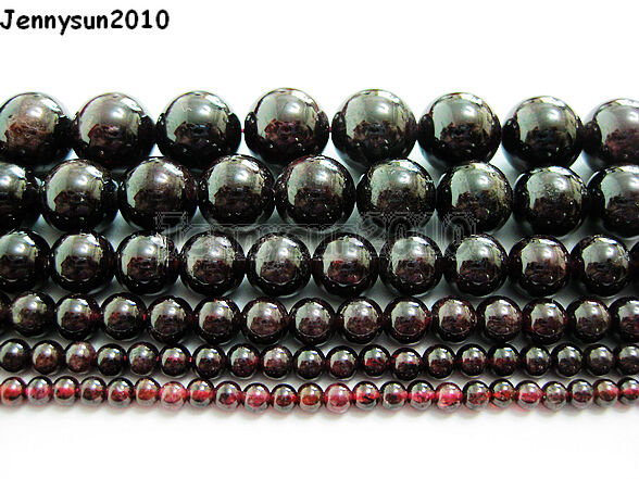 Natural Dark Red Garnet Gemstone Round Beads 15'' 2mm 3mm 4mm 6mm 8mm 10mm 12mm