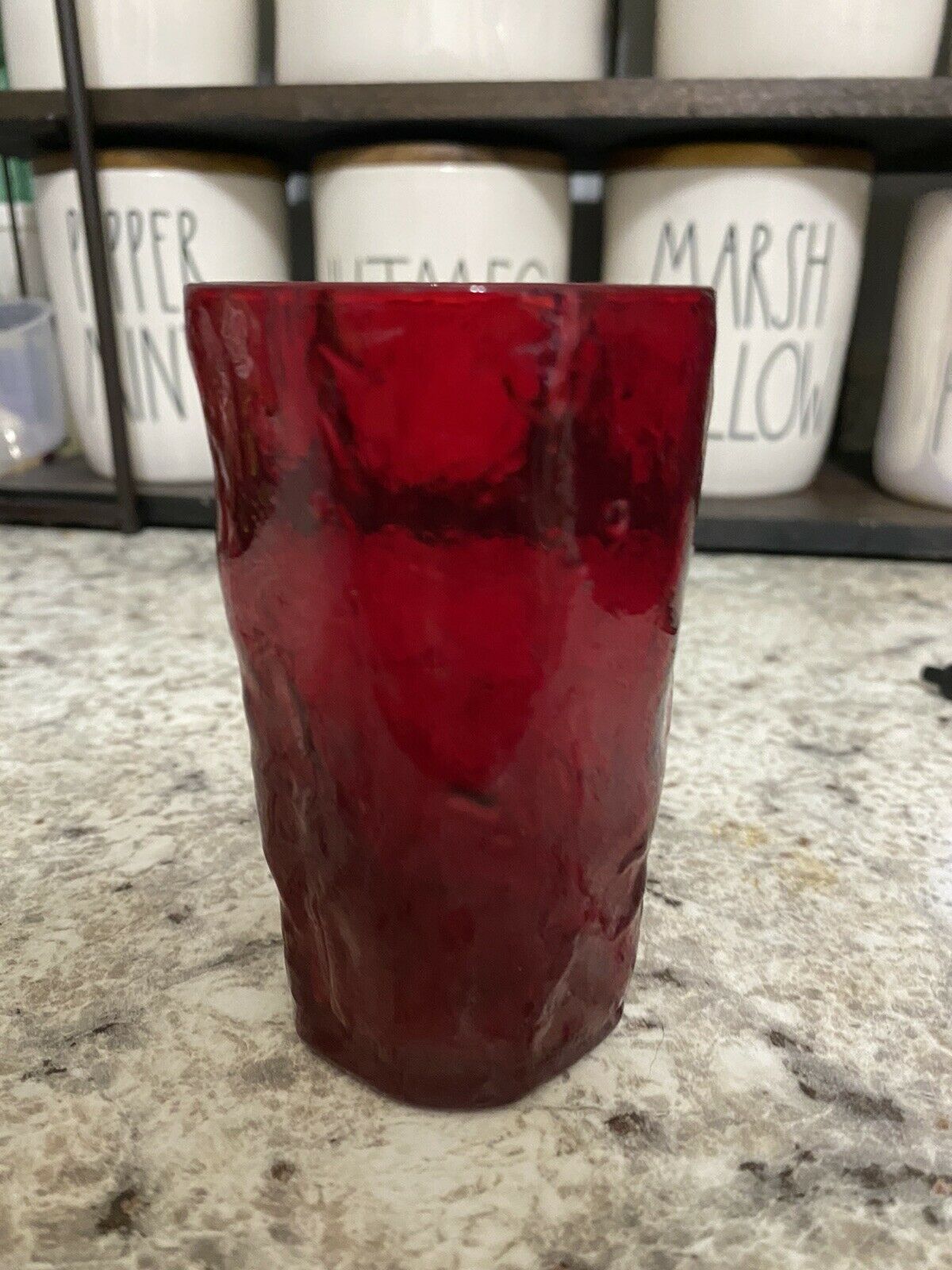 Morgantown Glass Company Crinkle Ruby Red 4" Tumbler
