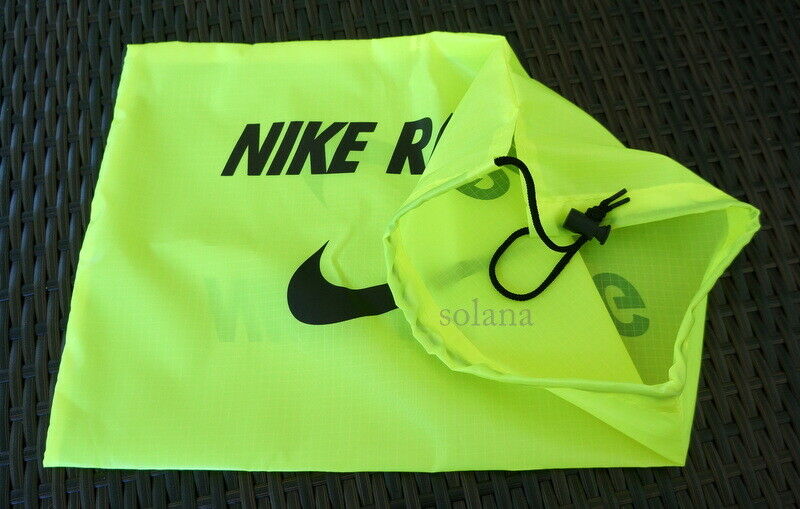 Nike Track & Field Spikes Shoe String Bag Carry Tote Drawstring Volt Yellow New