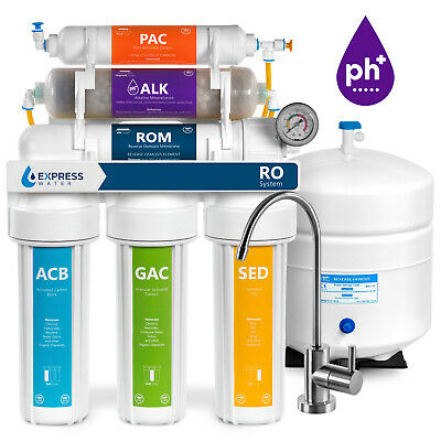 Alkaline Reverse Osmosis Water Filtration System – Mineral Ro W/ Gauge – 100 Gpd