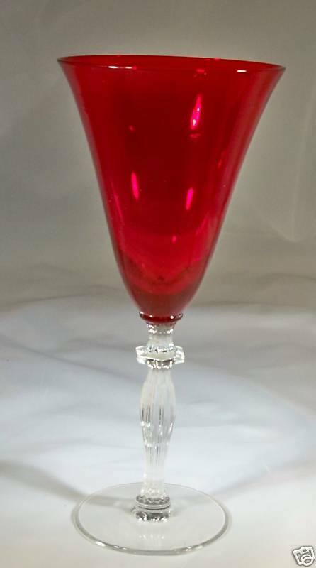 Morgantown Monroe Spanish Red #7690 9-ounce Tall Water Goblet!