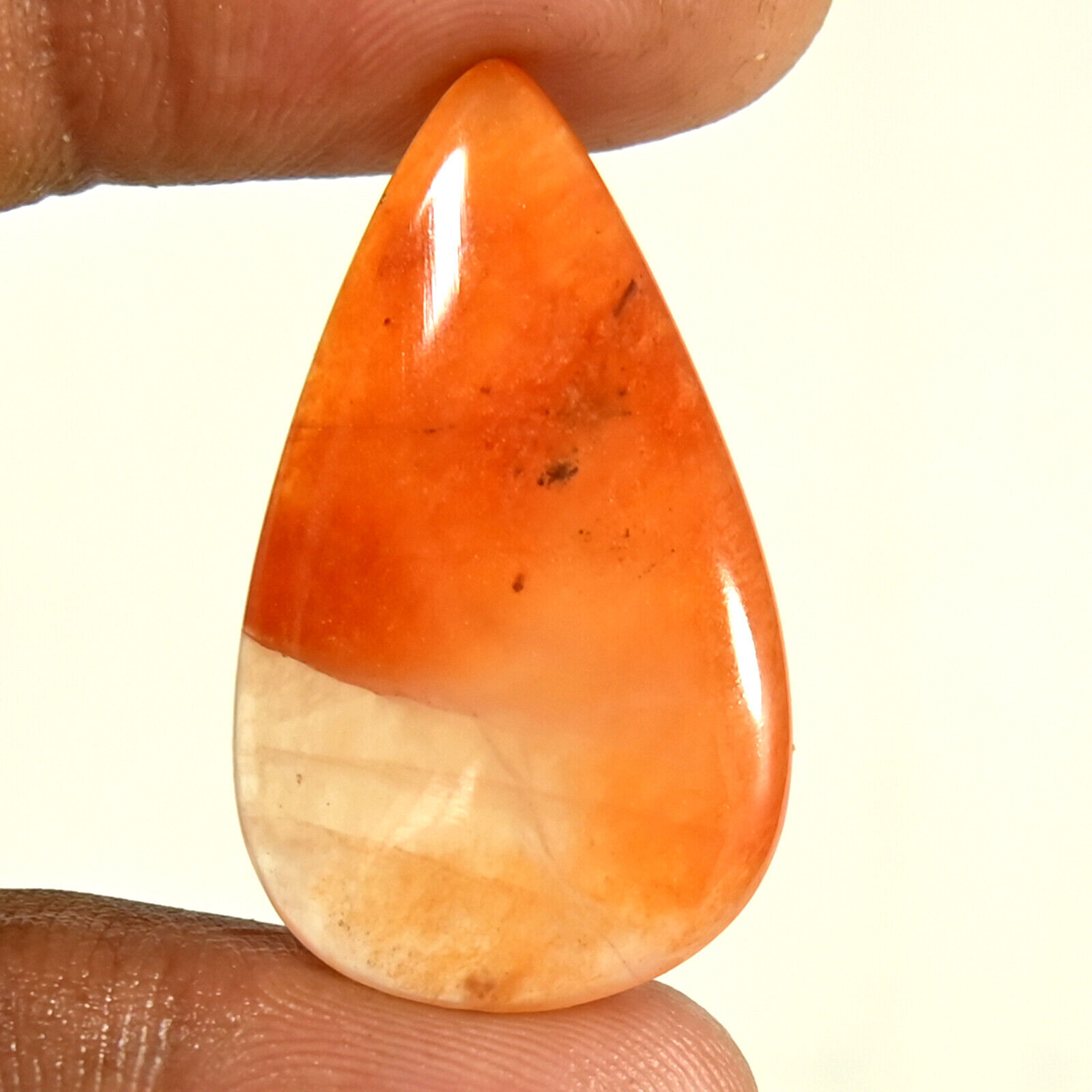 27.90ct Red Crystal Quartz Pear Cabochon Natural Loose Gemstone