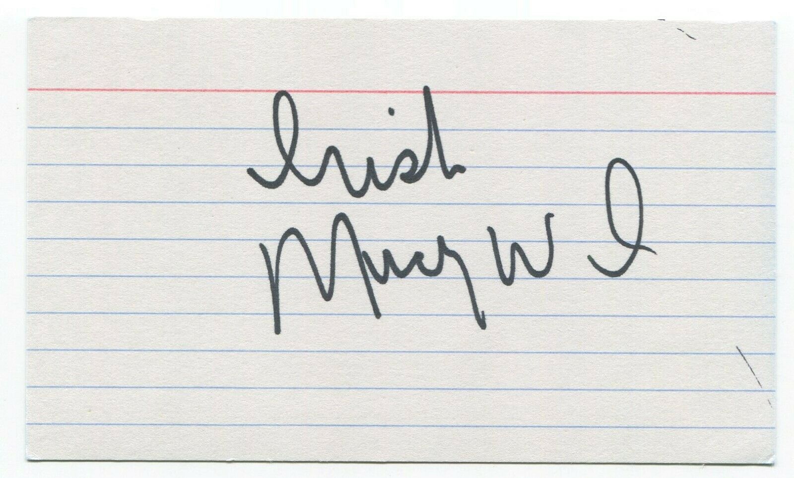 Irish Micky Ward Signed 3x5 Index Card Autographed Signature Boxing