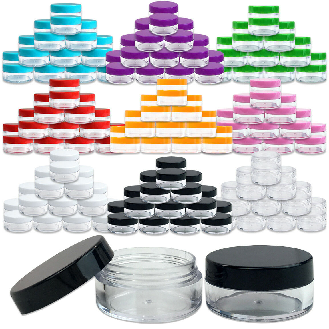40 Jars 10 Gram 10ml Acrylic Plastic Jar Sample Containers Bpa Free