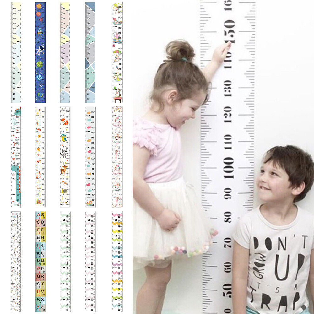 Kids Cloth Growth Height Chart Ruler Children Room Decor Wall Hanging Measure