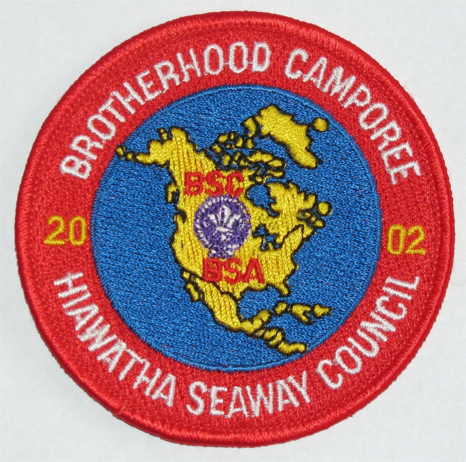 World Brotherhood Camporee 2002 Pocket Patch Bsa Bsc
