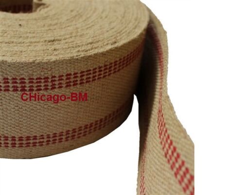 10 Yards  Red Line Jute Webbing Heavy Weight ((wholesale Upholstery Supplies))