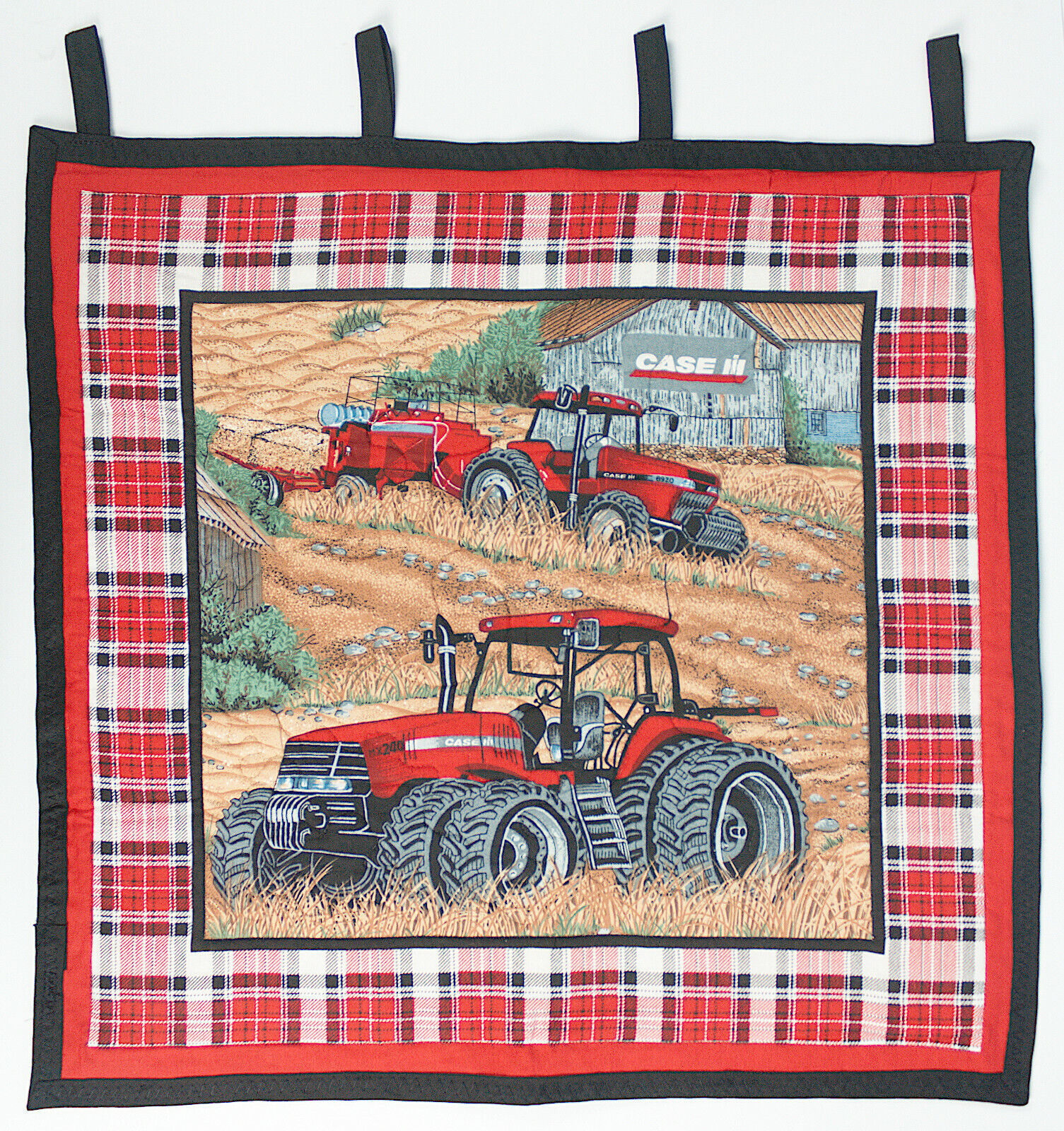 Handmade Wall Hanging Wall Quilt Farm Tractor Hay Baler Kids Nos New Case Ih