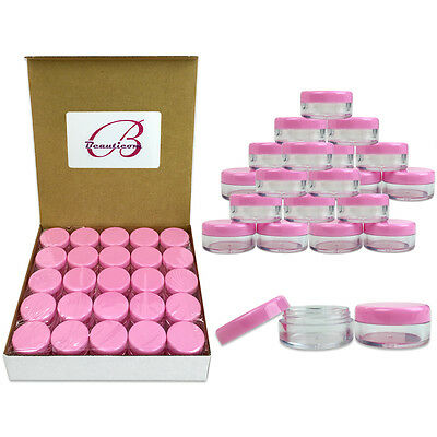 25 Pieces 5 Gram/5ml Plastic Makeup Cosmetic Lotion Cream Sample Jar Containers