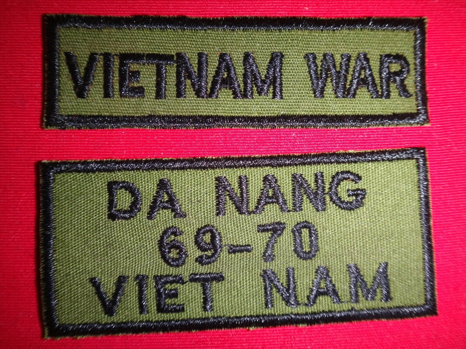 2 Vietnam War Subdued Patches: Vietnam War + Da Nang 69-70 Vietnam
