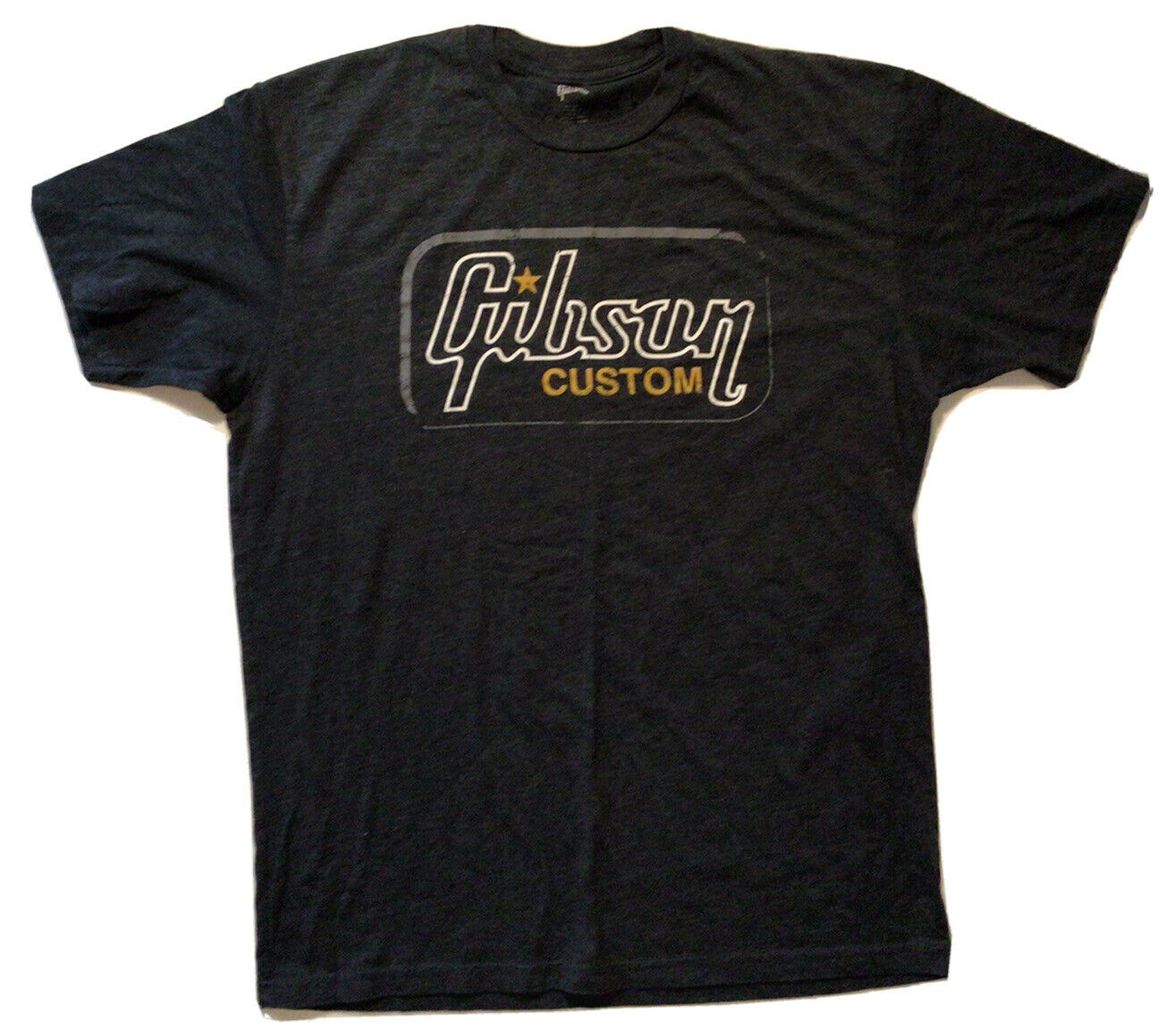 Gibson T-shirt Custom T Heathered Gray Men’s Large Excellent Condition