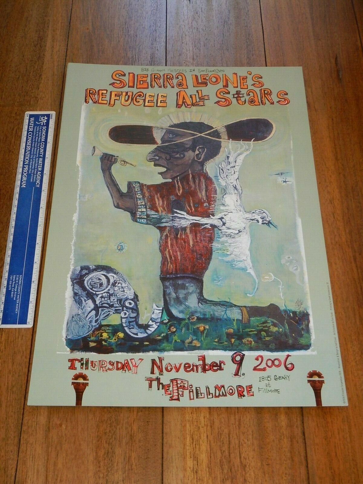 2006 Sierra Leone's Refugee All Stars Fillmore Concert Poster  F826, Joel Elrod
