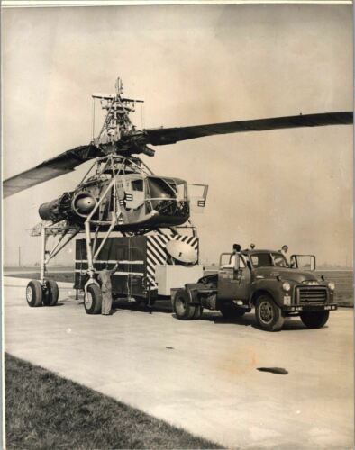 Howard Hughes Xh-17 Helicopter Large Vintage Original Press Photo Flying Crane 4