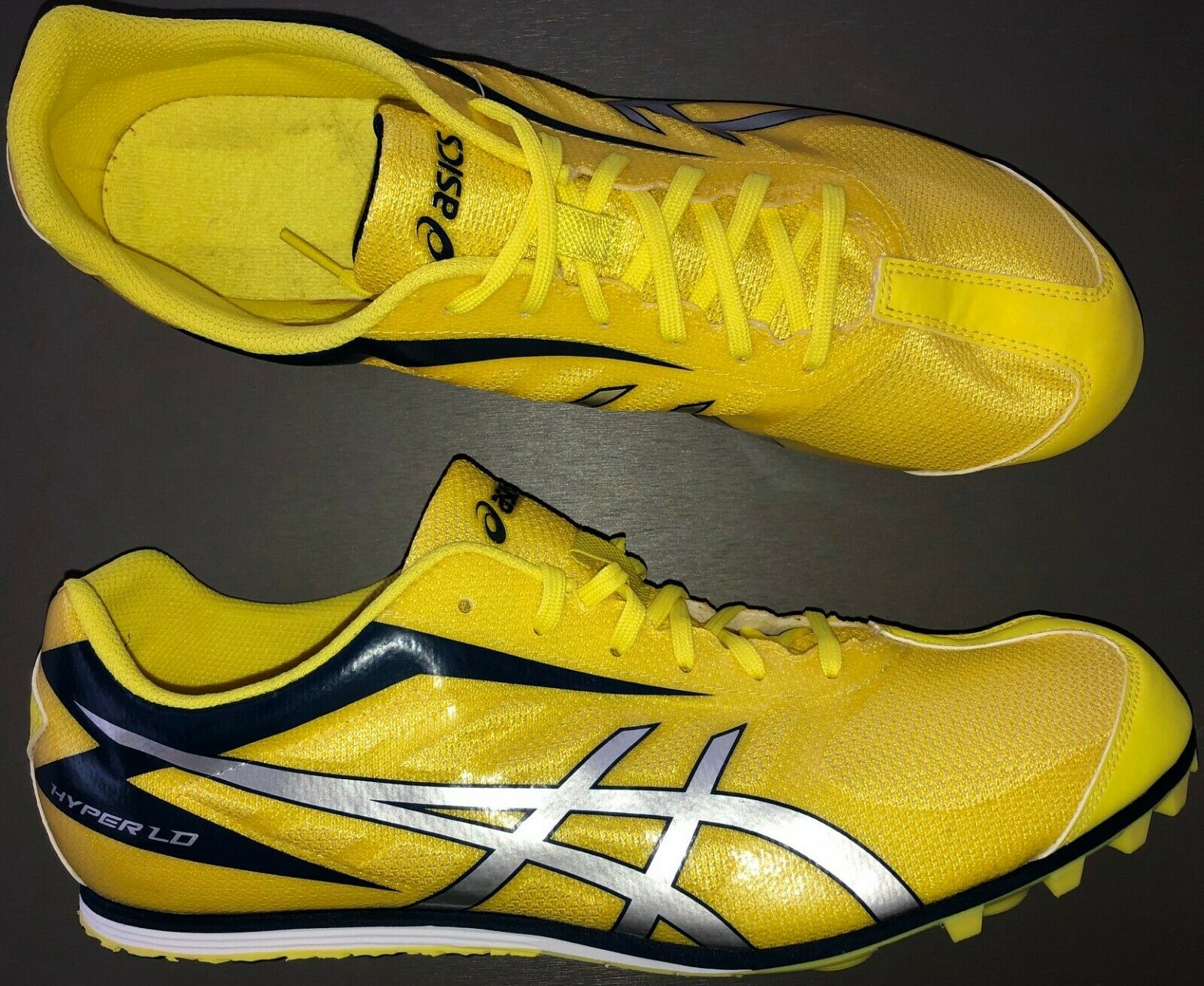 Asics Hyper Md Track Shoes New Men's 13 Neon Yellow (no Spikes) Free Shipping