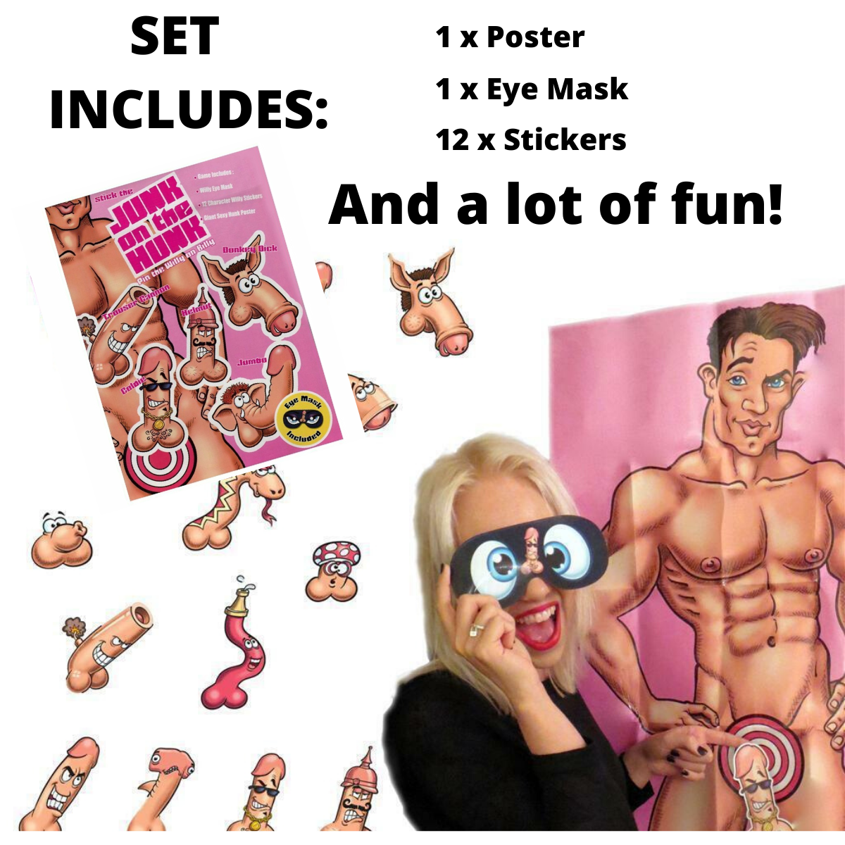 Bachelorette Party Favors Games And Supplies Stick Junk On The Hunk Bride Set