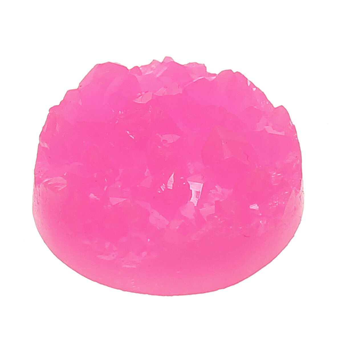 10 Round Resin Hot Pink Druzy Cabochons, 12mm  Cab0301