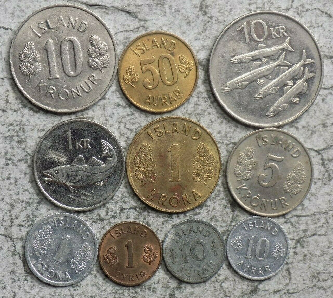 Iceland 10 Coin Set (n-72)