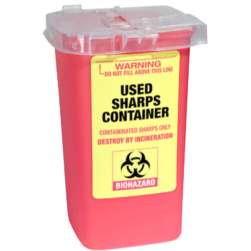 Used Sharps Container For Disposal Of Razor Shaving Blades  #fsc-555