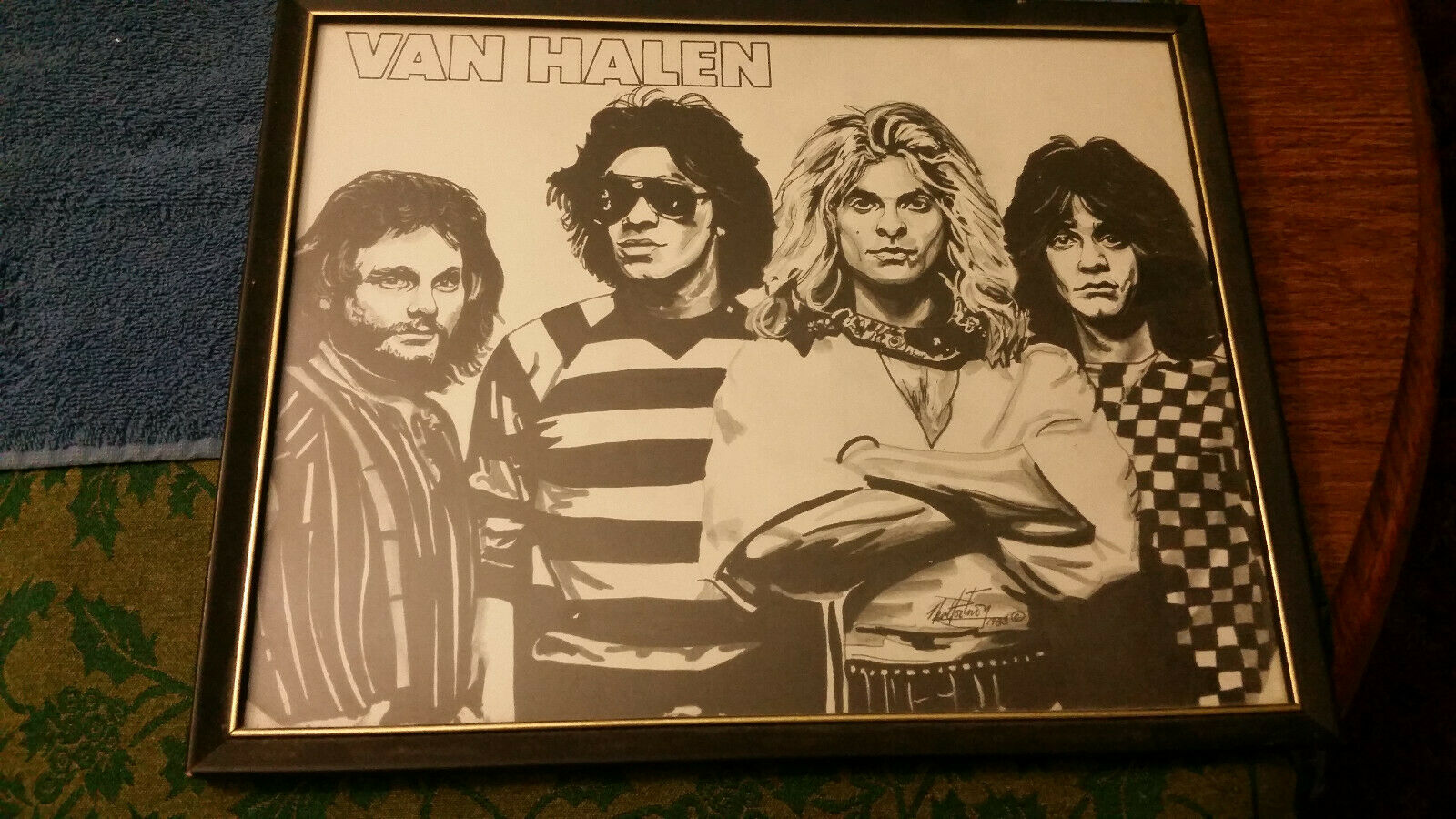 Van Halen 11x14"  Print By Neal Portnoy  -orig Members