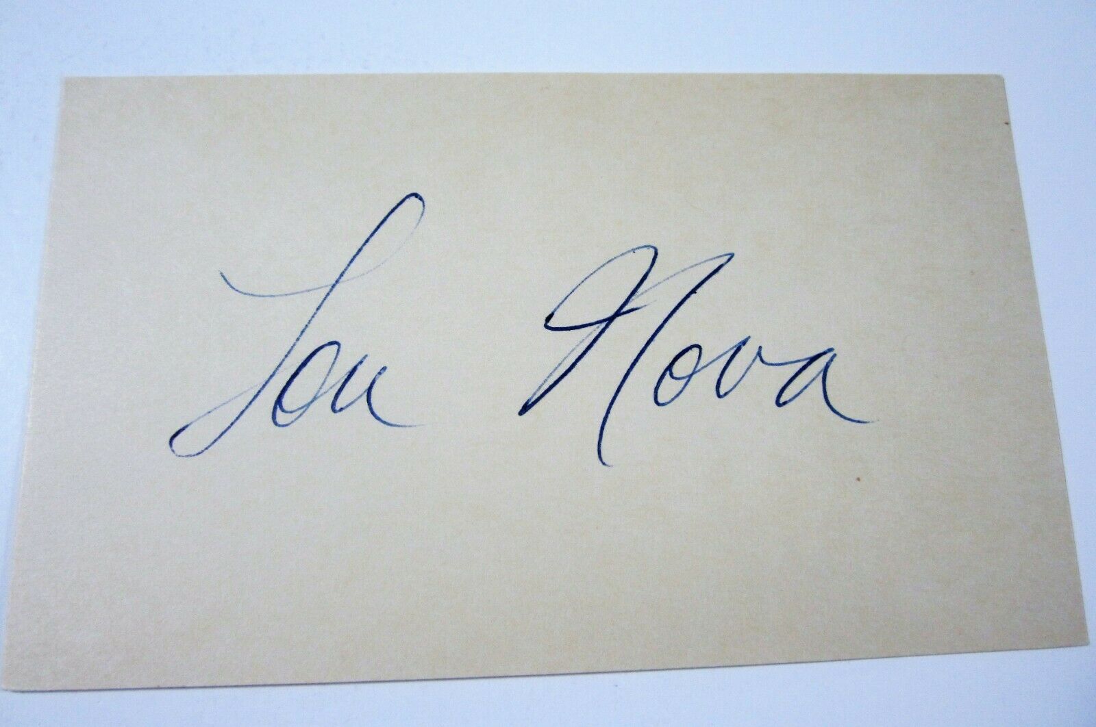 Lou Nova (hall Of Fame Boxer/actor) Signed Autographed Index Card Certified Coa