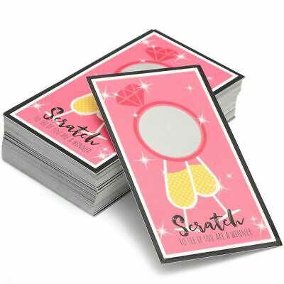 60x Scratch-off Card For Bridal Shower Bachelorette Party Scratch Card Game Pink