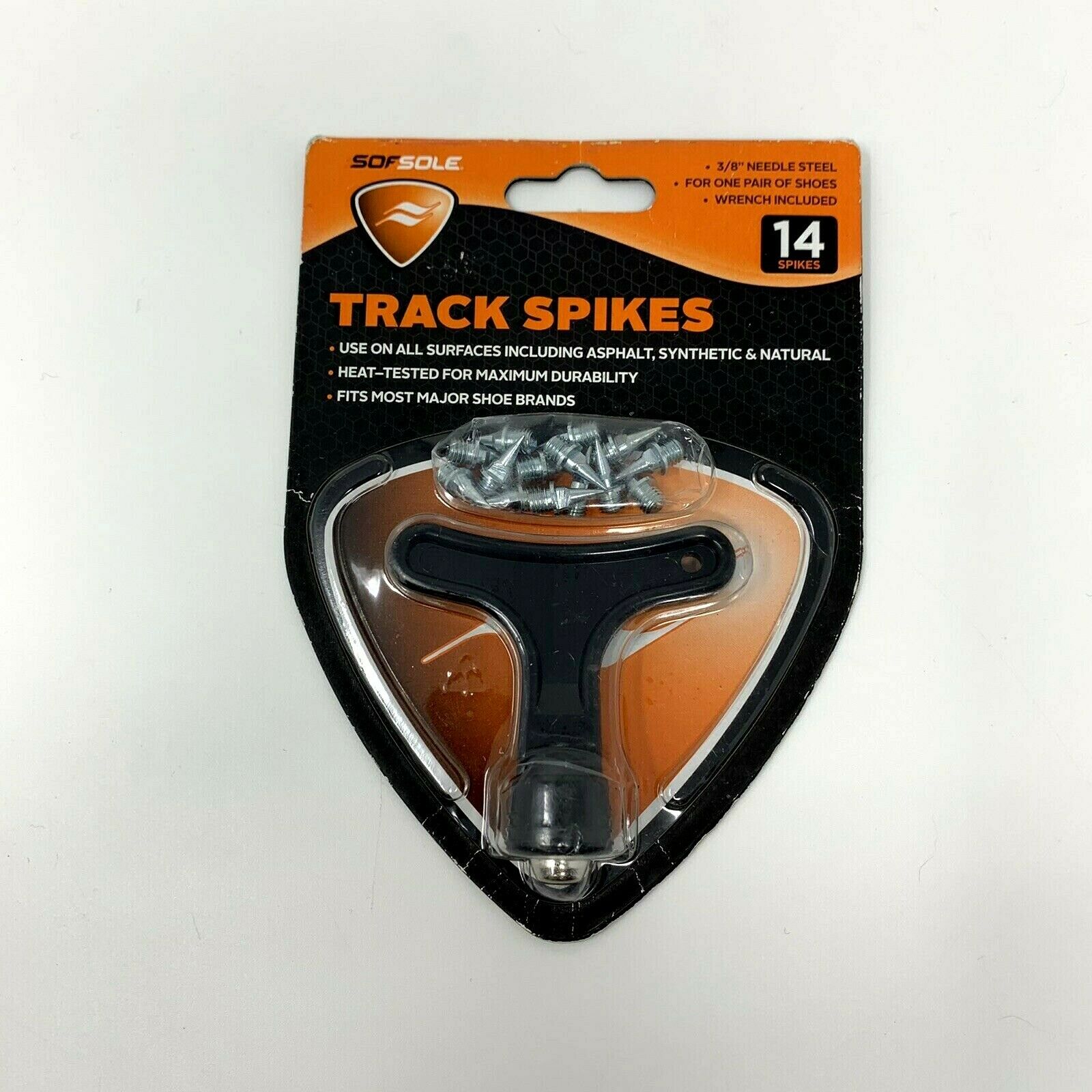 Replacement Sof Sole Steel Track Spikes Running, 3/8" Needle Steel, 14 Spikes