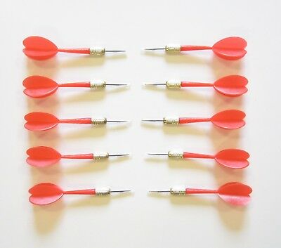 10 Red Plastic Darts With Metal Tip Carnival Pop A Balloon Game Birthday Party