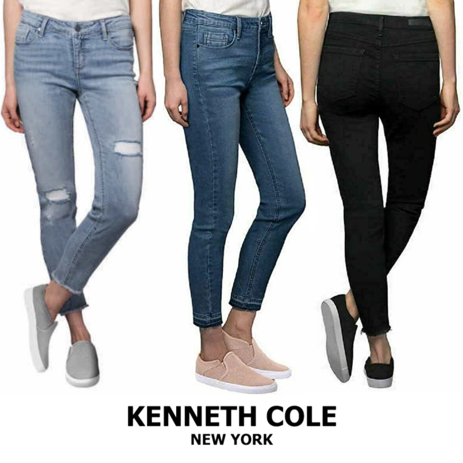 Kenneth Cole Jess Skinny Jean Pant Mid-rise Slim Fit No Hem Variety - New!