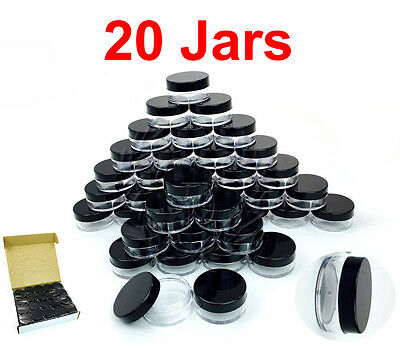 20 Packs 10 Gram/10ml High Quality Makeup Cream Cosmetic Sample Jar Containers