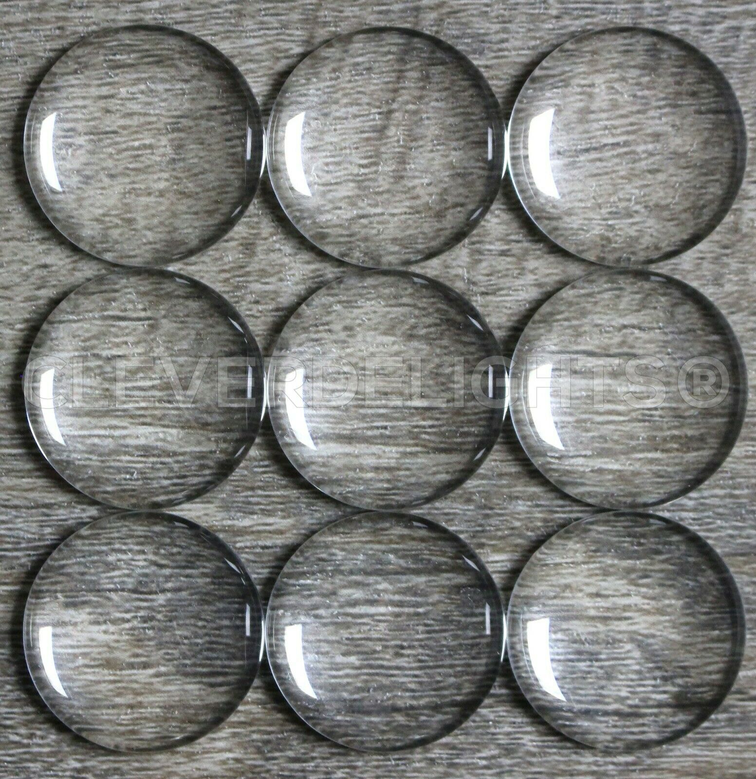 Round Glass Cabochons - Clear - 1/2" To 3" Diameter - Transparent Dome Cabs