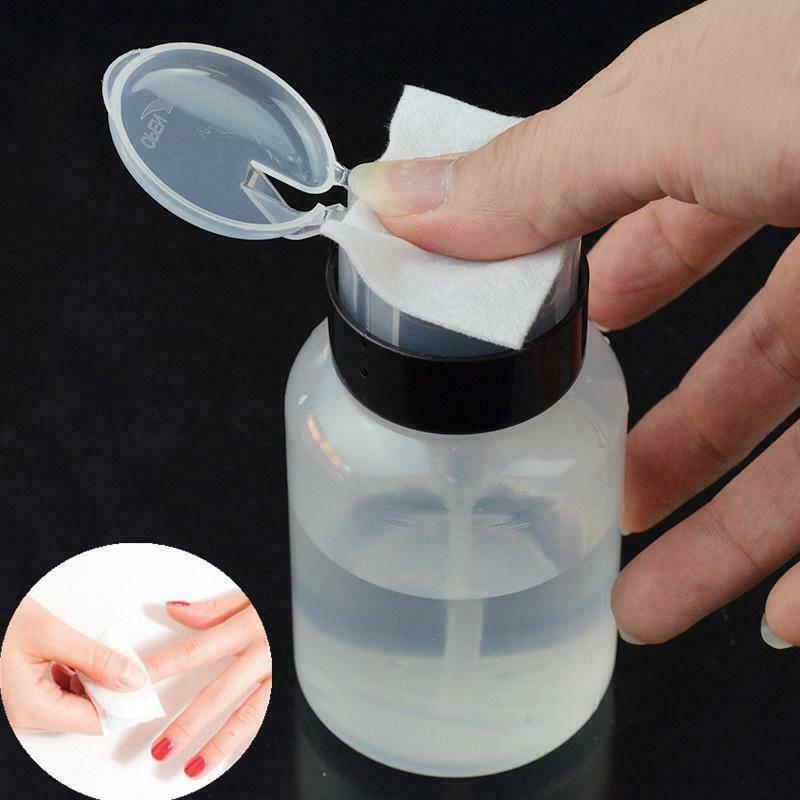 60ml/150ml Liquid Press Nail Polish Remover Pump Dispenser Empty Bottle