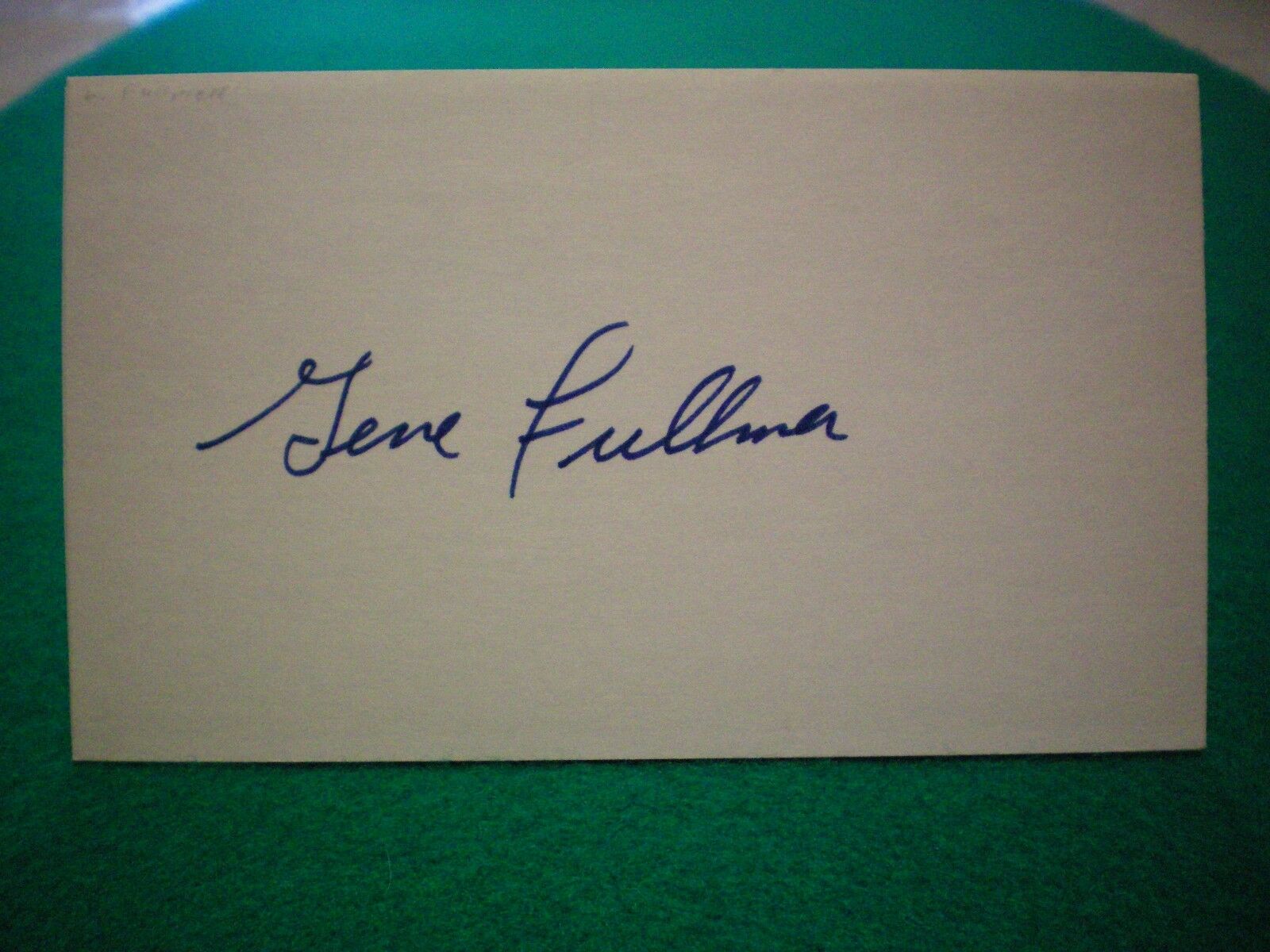 Gene Fullmer Middleweight Boxer Signed 3 X 5 Card (deceased 2015}