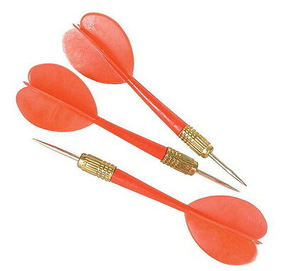 25 Red Plastic Carnival Darts Metal Tip Pop A Balloon Game Party Fun Activity