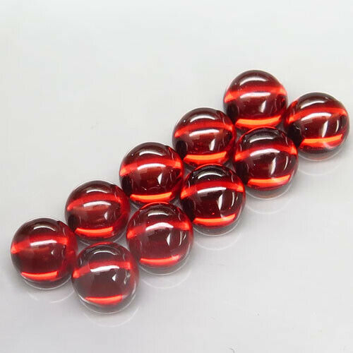 7.96ct. Lot! Natural Red Mozambique Garnet Round Cabochon 5mm.unheated 10 Pcs.