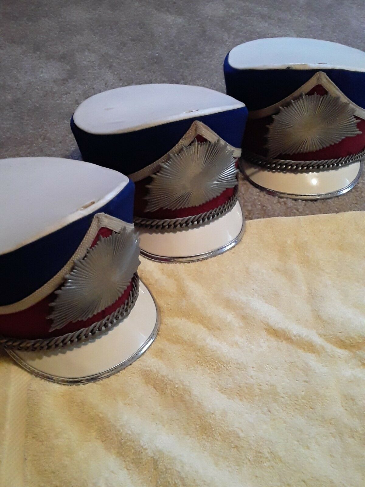 Vintage Marching Band Hats Ostwald Inc.    Lot Of 3 Used