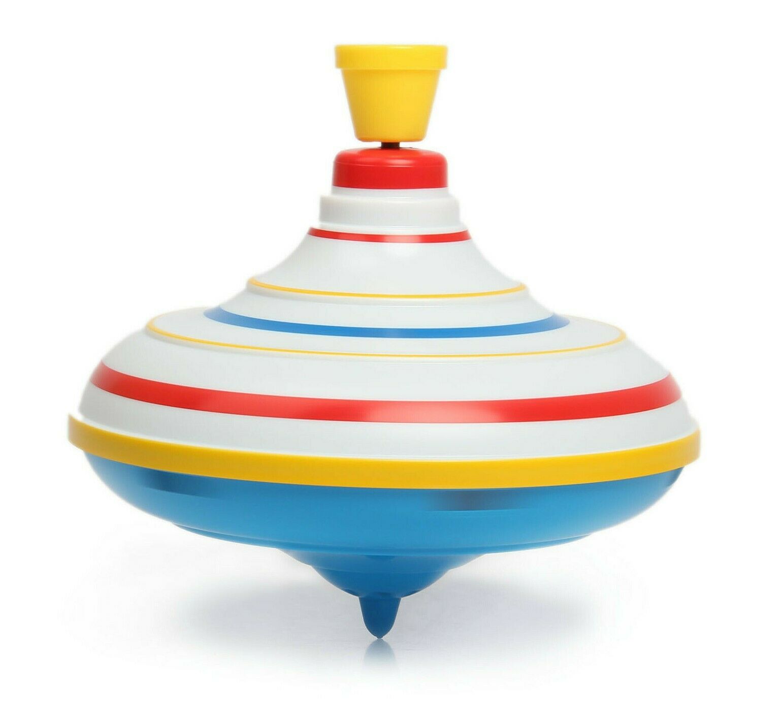 Russian Spinning Top Toy Volchok Yula With Stripes - Pump And Spin