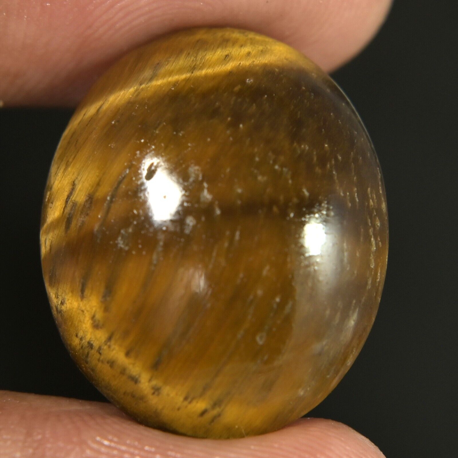 26.65ct Tiger's Eye Oval Cabochon Natural Loose Untreated Gemstone