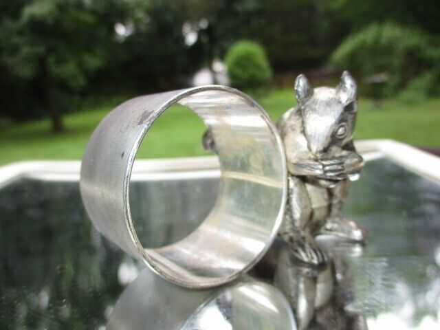 Victorian Silver Plated Figural Napkin Ring Squirrel