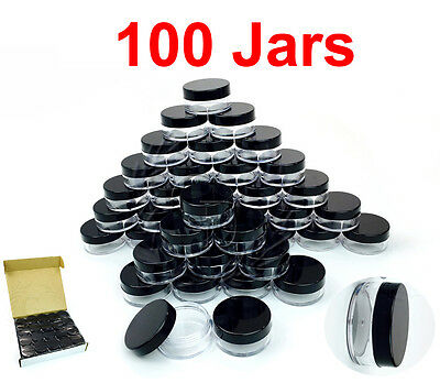 100 Packs 10 Gram/10ml High Quality Lotion Lip Balm Cream Sample Jar Containers