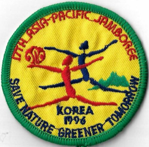 17th Asia Pacific Jamboree 1996 Korea Save Nature Greener Tomorrow Grn Bdr. [mx-