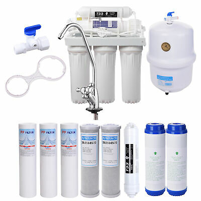 5 Stage Reverse Osmosis Drinking Water Filter Ro System Home Purifier 13 Filters