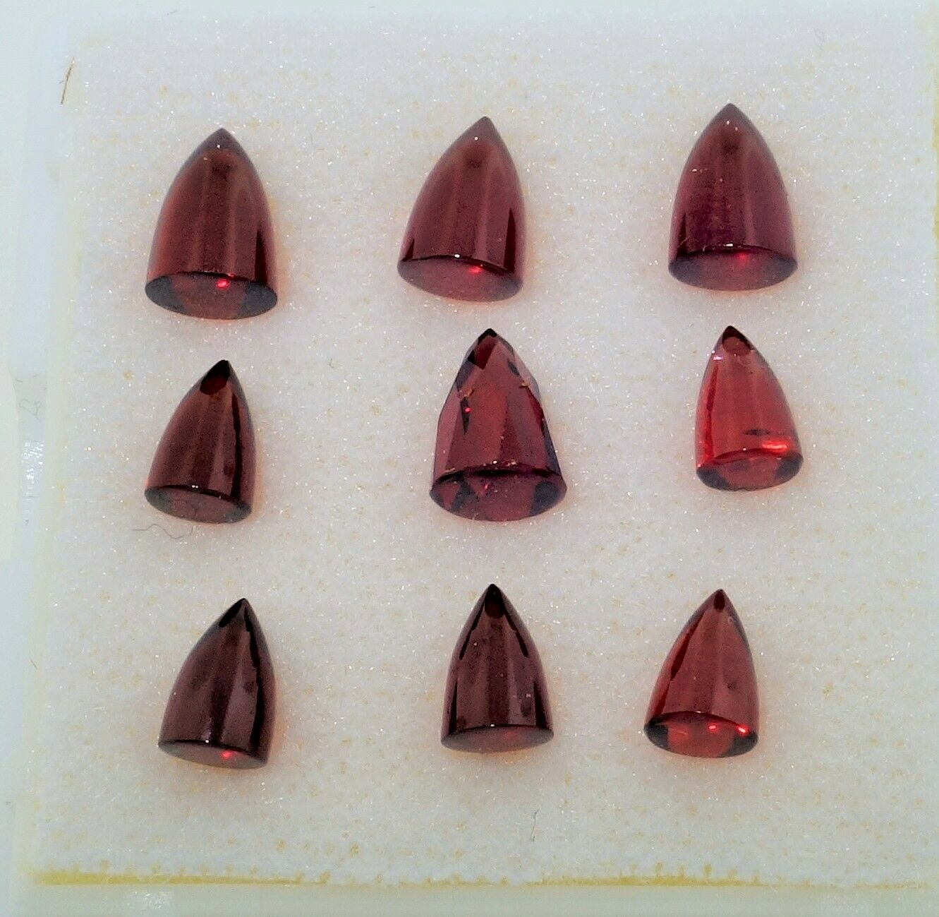 Garnet Natural Bullet Shape Cabochons 10.7cts  Aaa+ Top Quality Designers Dream