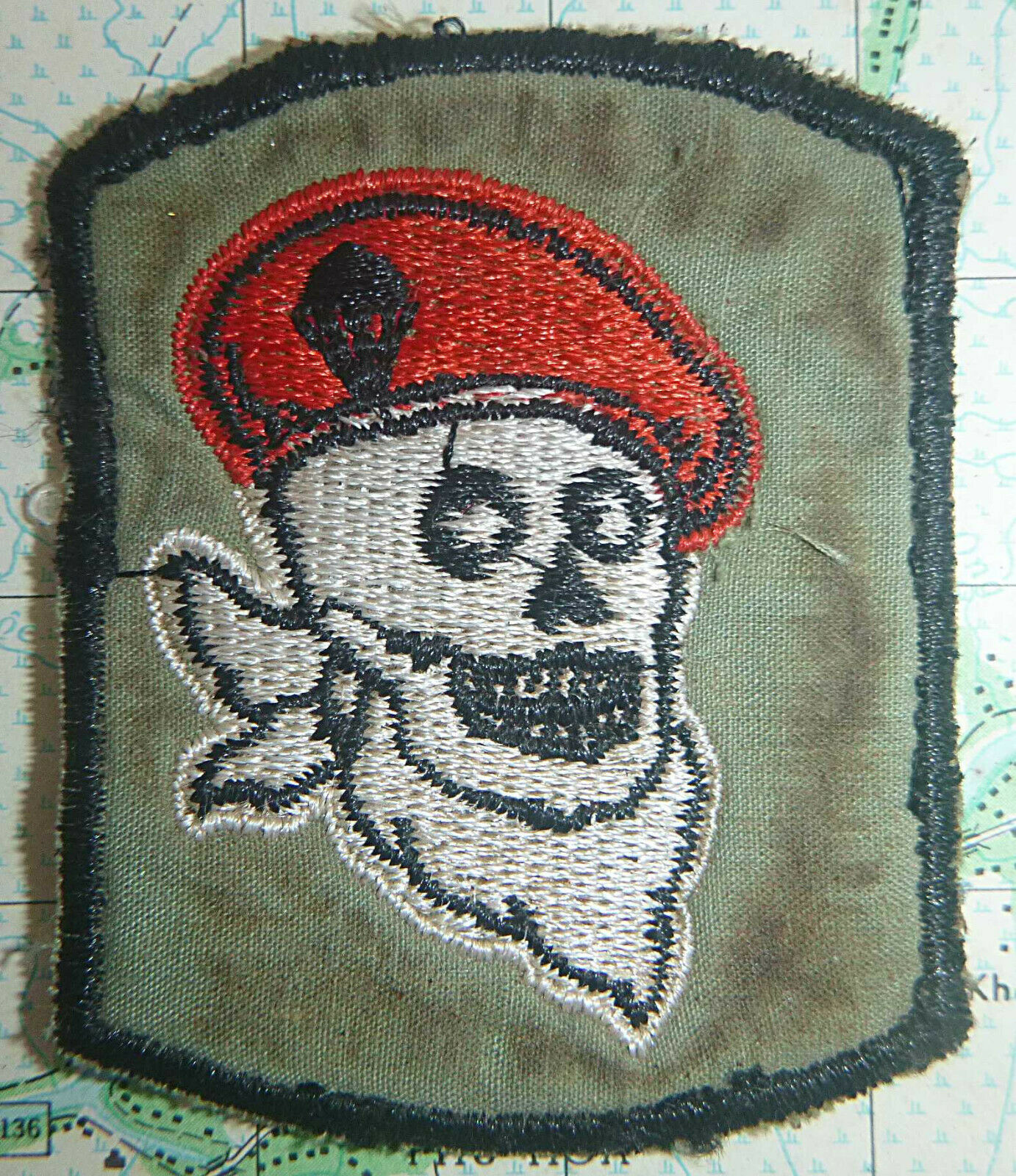 Patch - French Foreign Legion - Death's Head - Red Berets - Vietnam War - 1095