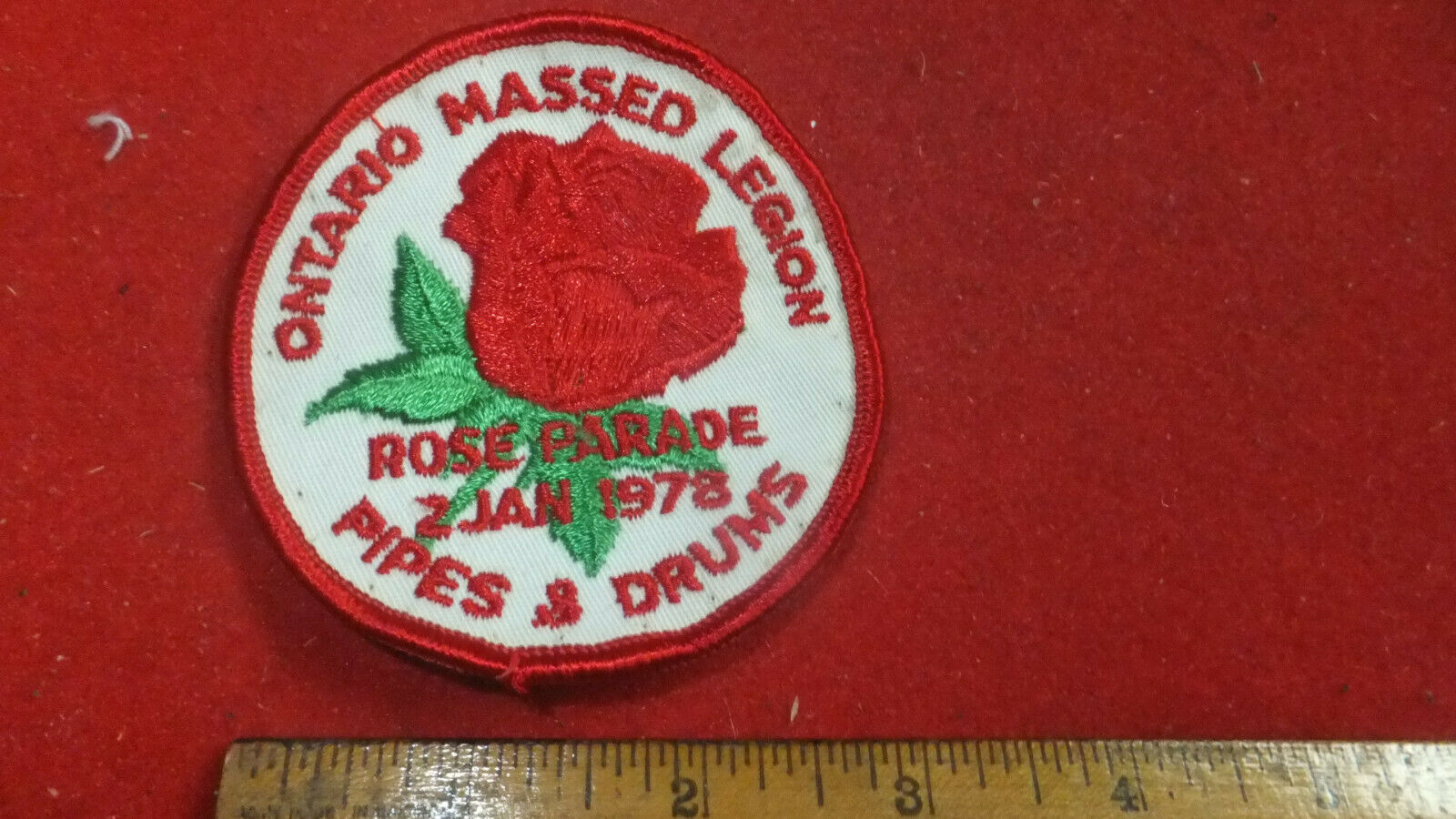 Patch -  Band / Music - Ontario Massed Legion Pipes & Drums - Rose Parade 1978