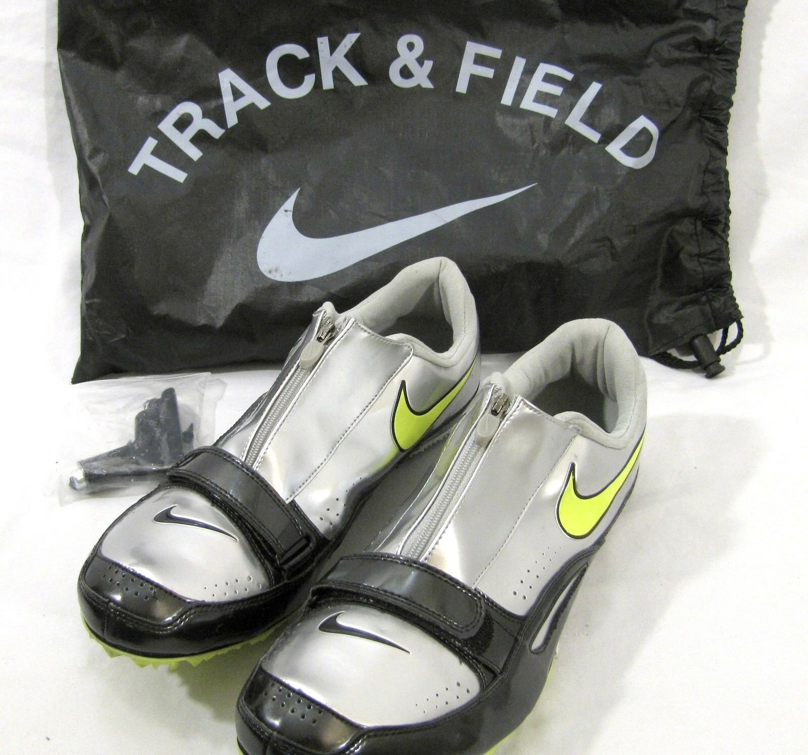 Nike Track & Field Spikes Shoe Mens Size 11 Silver Black Nwot Spike Wrench Tool