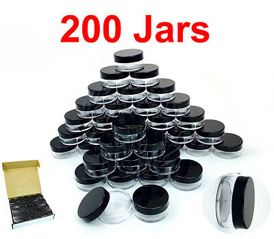 200 Packs 10 Gram/10ml High Quality Makeup Cream Cosmetic Sample Jar Containers
