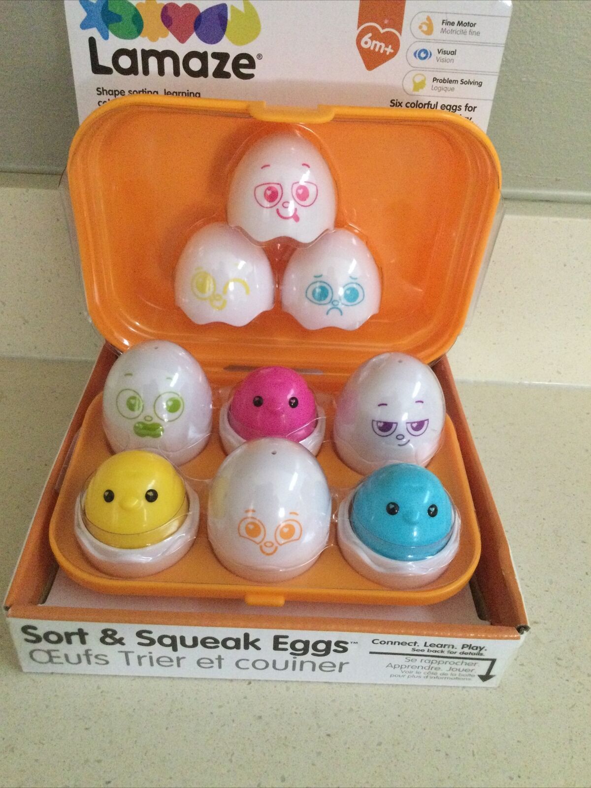 Lamaze - Sort & Squeak Eggs Toy, New