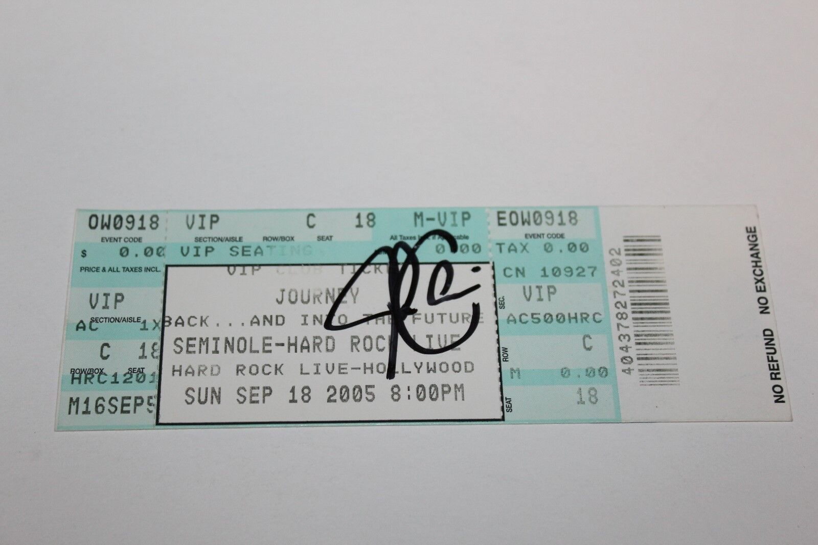 Journey - Jonathan Cain Signed Concert Ticket 2005 - Free Postage